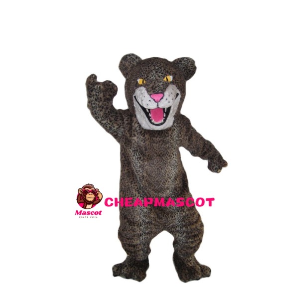 Pink Nose Leopard Mascot Costume