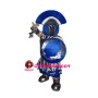 Fully Armed Blue Soldier Mascot Costume