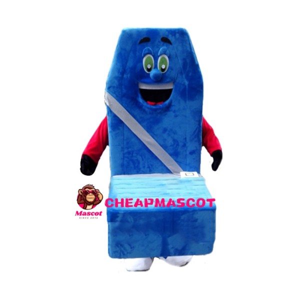 Blue Seat With Seat Belt Mascot Costume