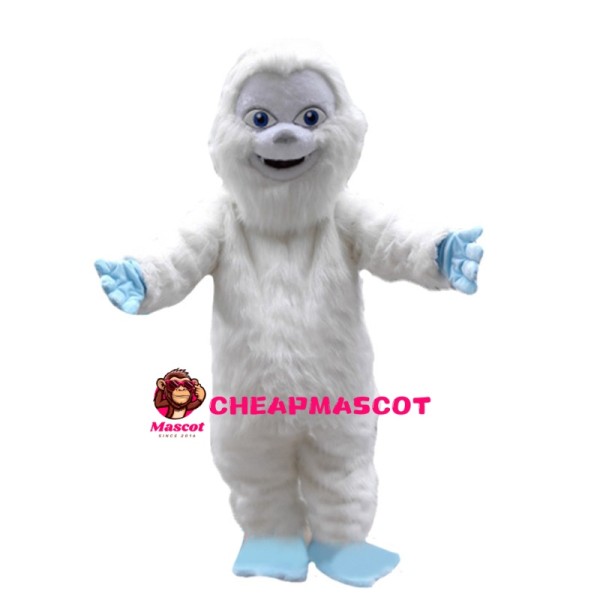 Non-aggressive White Snow Monster Mascot Costume
