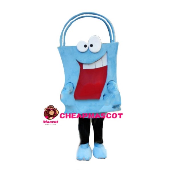 Sky Blue Tote Bag Mascot Costume