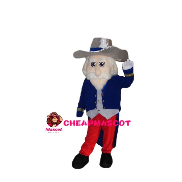 Senior Gentleman With White Beard Mascot Costume