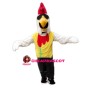 Majestic Cock Wearing Yellow Top Mascot Costume
