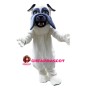 Peaceful White Bulldog Mascot Costume