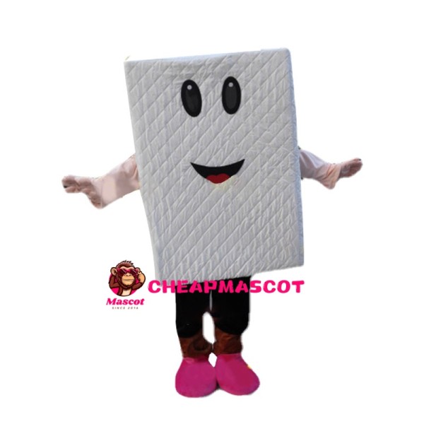 Thick White Latex Mattress Mascot Costume