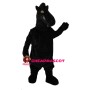 Grumpy Black Dinosaur Mascot Costume