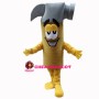 Hammer With Yellow Handle Mascot Costume