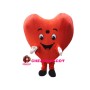 Cartoon Bright Red Heart Mascot Costume