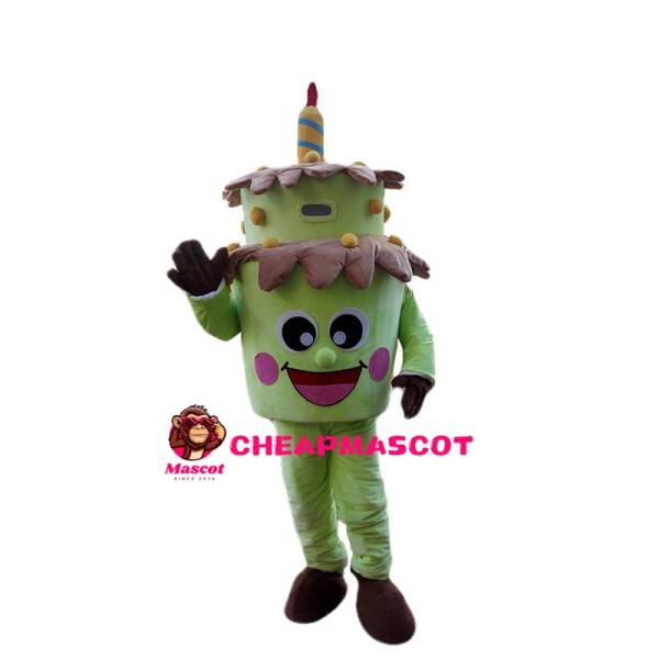 Birthday Cream Cake With Candle Mascot Costume