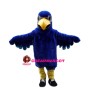 Blue Eagle Wearing Lace-up Shoes Mascot Costume