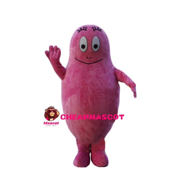Warm-hearted Pink Barbapapa Mascot Costume