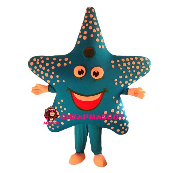 Blue Gray Starfish Mascot Costume
