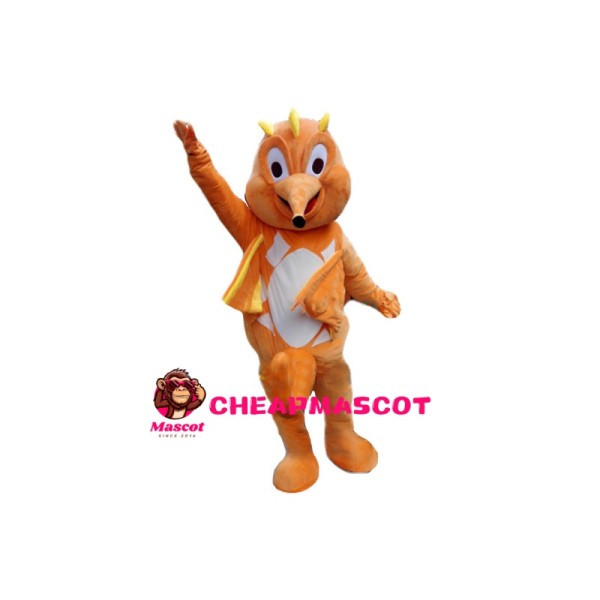Excited Pointed Nose Fox Mascot Costume