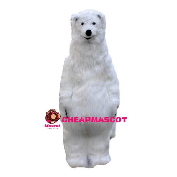 Thick Long Fur Polar Bear Mascot Costume