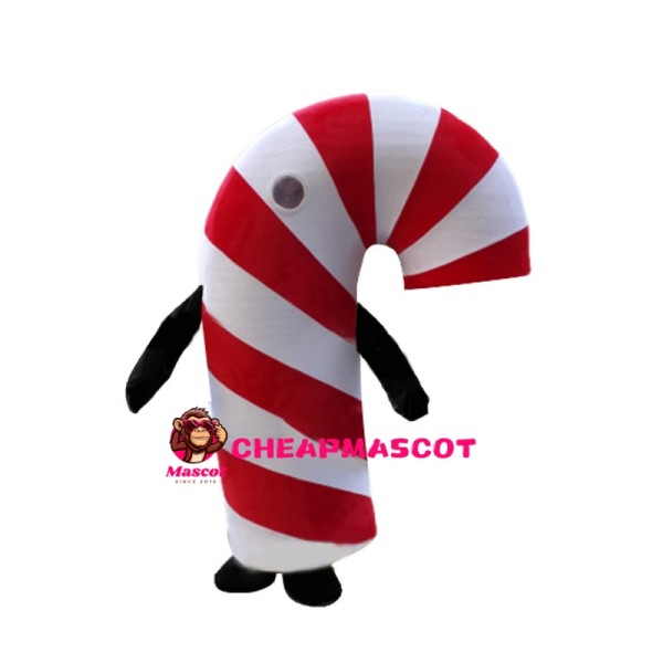 Candy Cane Mascot Costume For Christmas Decoration