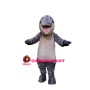 Peaceful Bright Gray Dolphin Mascot Costume
