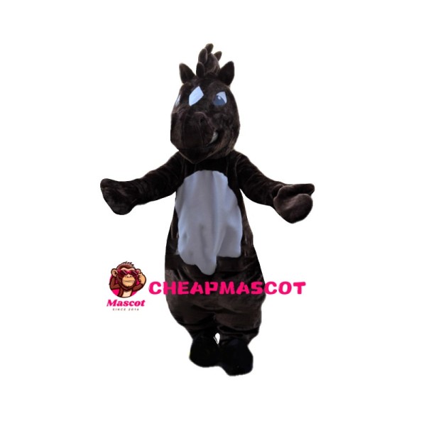Standing Horse With Erect Horsehair Mascot Costume