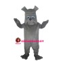 Grey Bulldog With Blue Eyes Mascot Costume