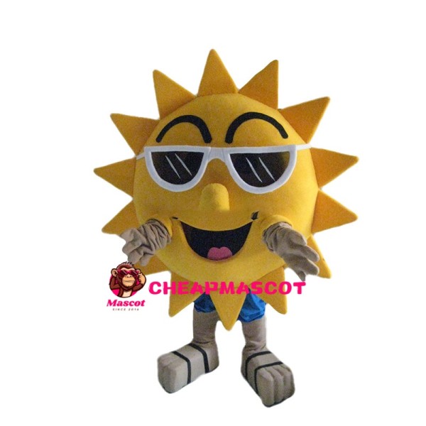Brilliant Sun With Sunglasses Mascot Costume