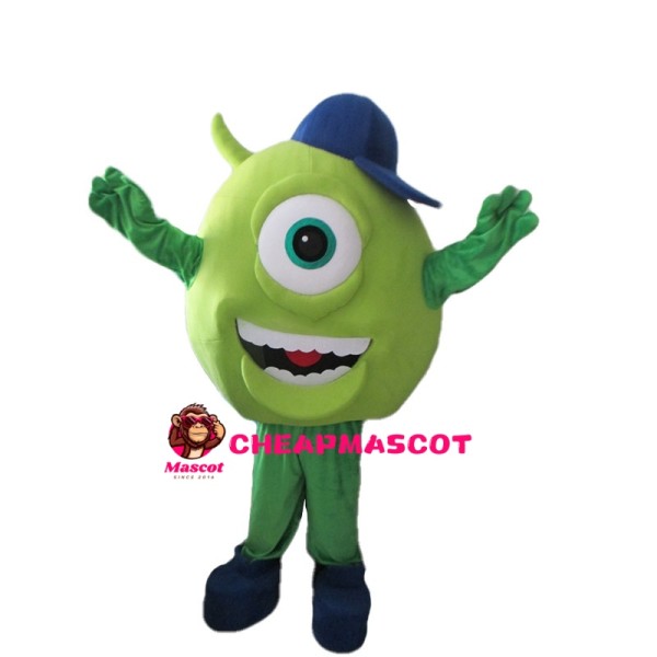 Green Monocular Mascot Costume