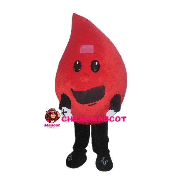 Cartoon Red Raindrop Mascot Costume