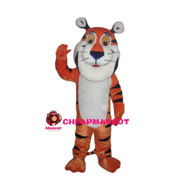 Orange Fat Jumping Tiger Mascot Costume