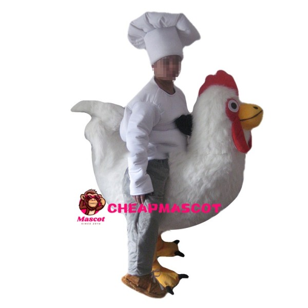 Big White Chicken Mascot Costume