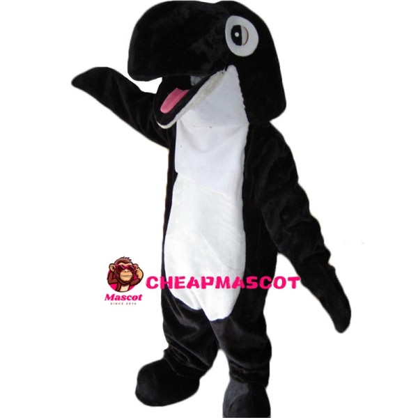 Black & White Dolphin Mascot Costume