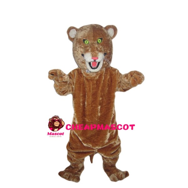 Small Eyes Brown Tiger Mascot Costume