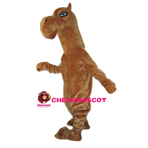 Brown Horse With Blue Eyes Mascot Costume