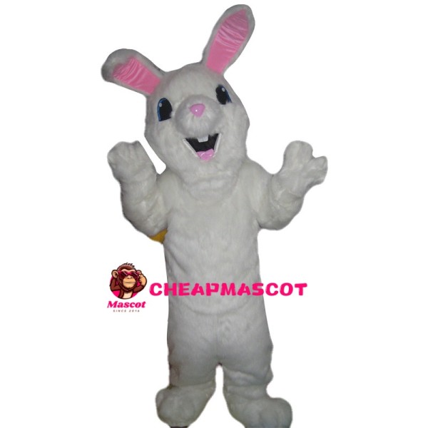 Hairy White Rabbit Mascot Costume