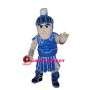 Powerful Blue Samurai Mascot Costume