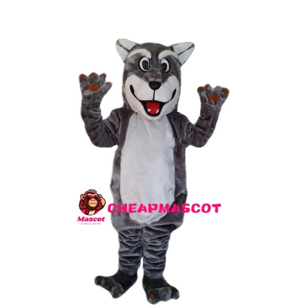 Pleasant Grey Dog Mascot Costume
