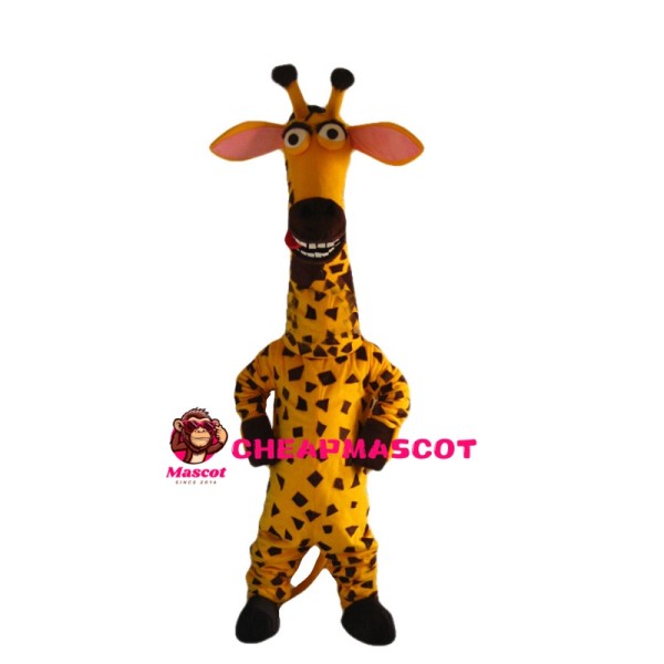 Naughty Yellow & Brown Giraffe Mascot Costume