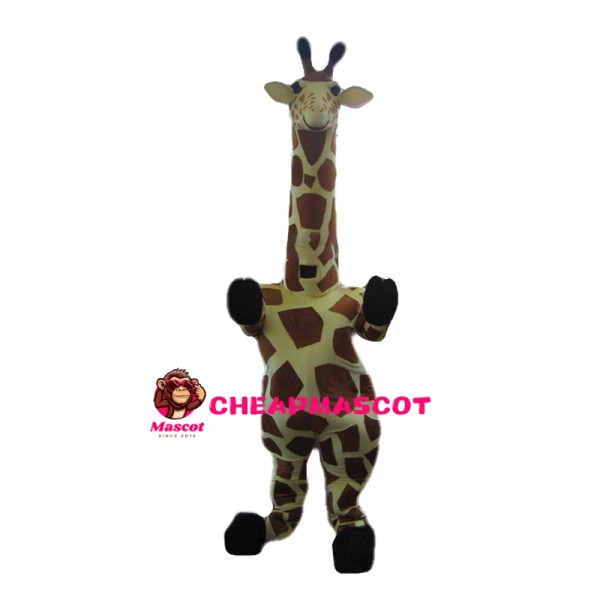 Giraffe With Long Neck Mascot Costume