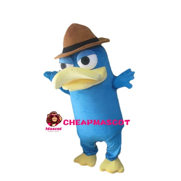 Long Body Blue Bird Mascot Costume