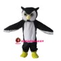 Long Fur Black & White Owl Mascot Costume
