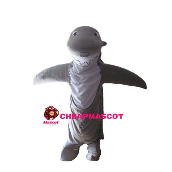 Grey Whale Mascot Costume
