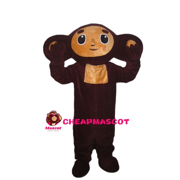 Brown Monkey With Big Ears Mascot Costume