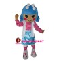 Optimistic Blue Hair Girl Mascot Costume
