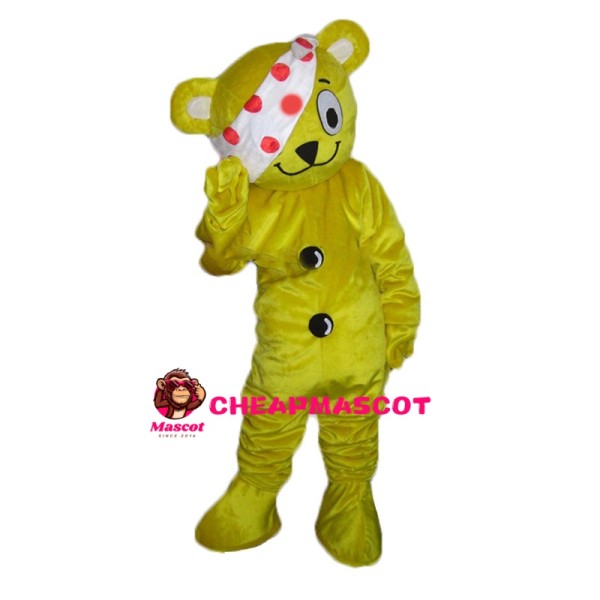 Yellow Bear Mascot Costume