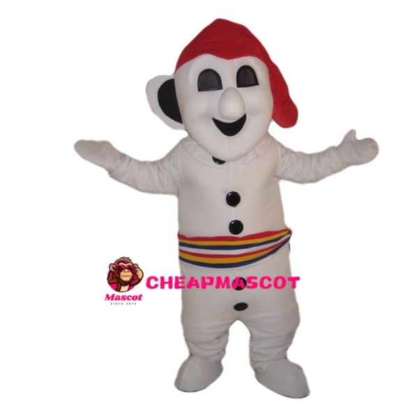 Special Look White Snowman Mascot Costume