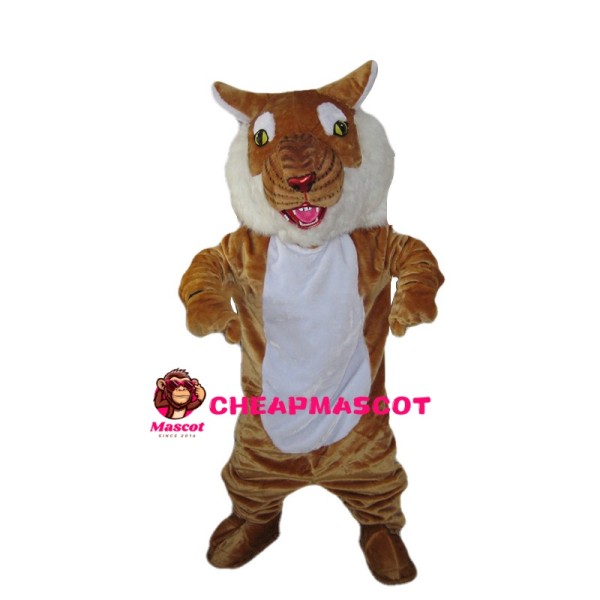 Roaring Tiger With Red Nose Mascot Costume