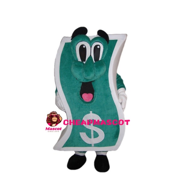 Green Dollar Banknotes Mascot Costume