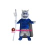 Blue Devil Holding Fork Mascot Costume