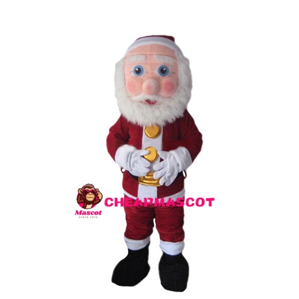 Santa Claus With Glasses Mascot Costume