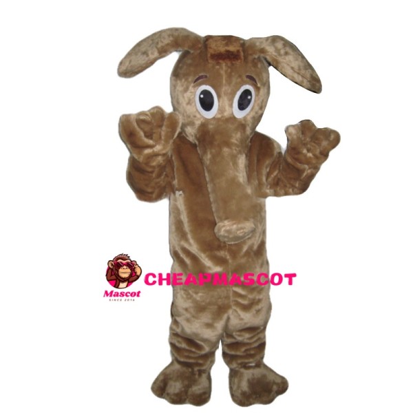 Plush Brown Elephant Mascot Costume