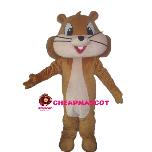 Big Head Brown Chipmunk Mascot Costume