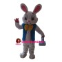 Easter Bunny With Blue Vest Mascot Costume