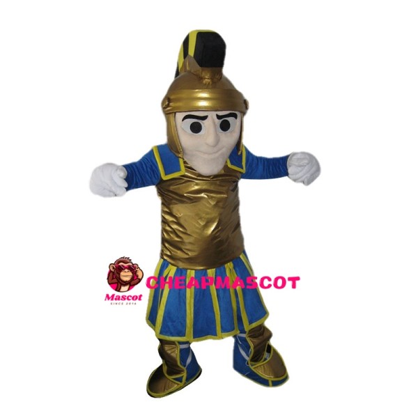 Samurai Wearing Golden Armor Mascot Costume